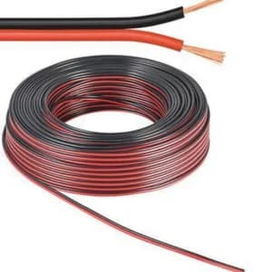 (CA_AUDIO/100 )CABLE SONORISATION AUDIO ROUGE/NOIR 2*1.50 ISO.PVC AF100