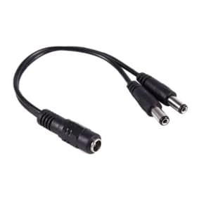 (D2502)CONNECTEUR CABLE ALIMENTATION POUR CAMERAS 12V 1*DC => 2*DC