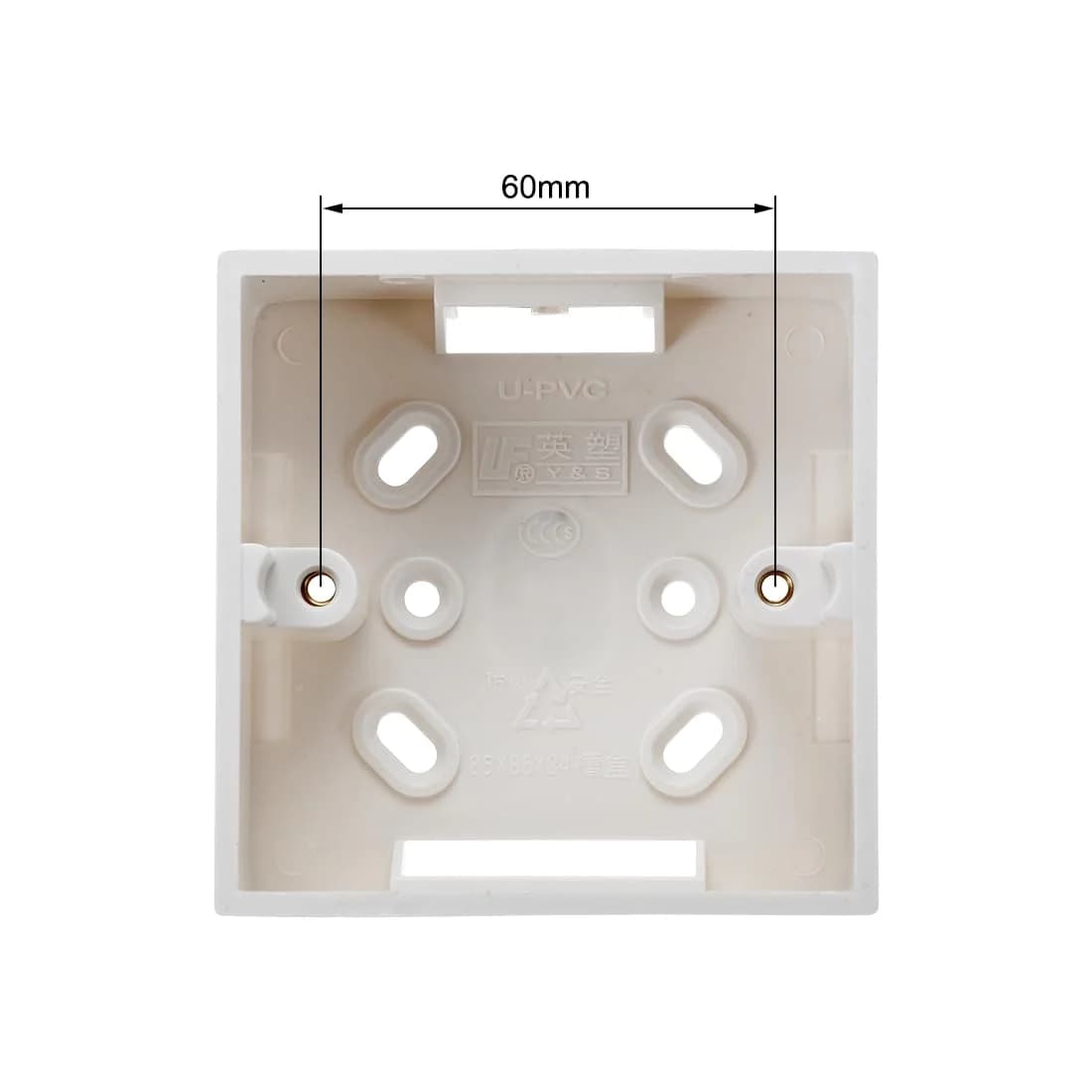 (D4018P86)SOCLE EN PLASTIQUE POUR BOUTON POUSSOIR APPARENT : 86*86mm — Digipark