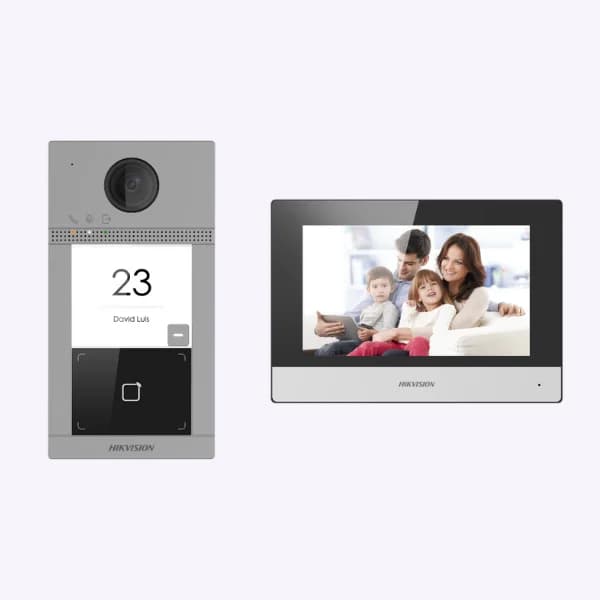 (HIK-KIS604)KIT VIDEOPHONE HIKVISION IP ECRAN TACTILE 7" DS-KIS604 :