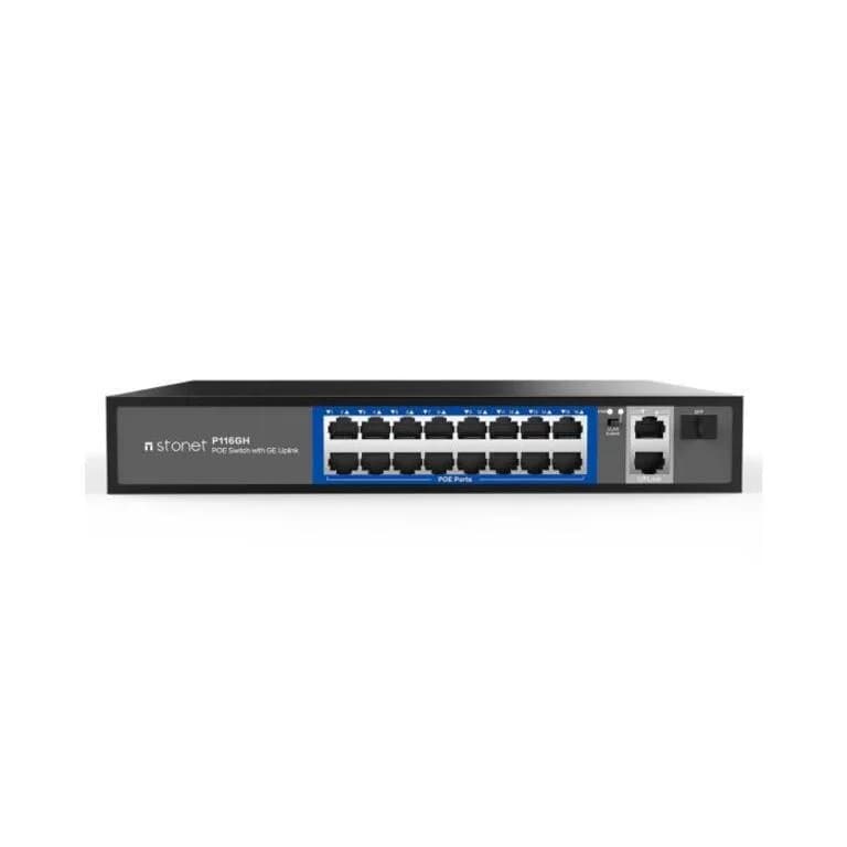 (P116GH) SWITCH 16 PORTS FAST ETHERNET POE 802.3AT/AF — Digipark
