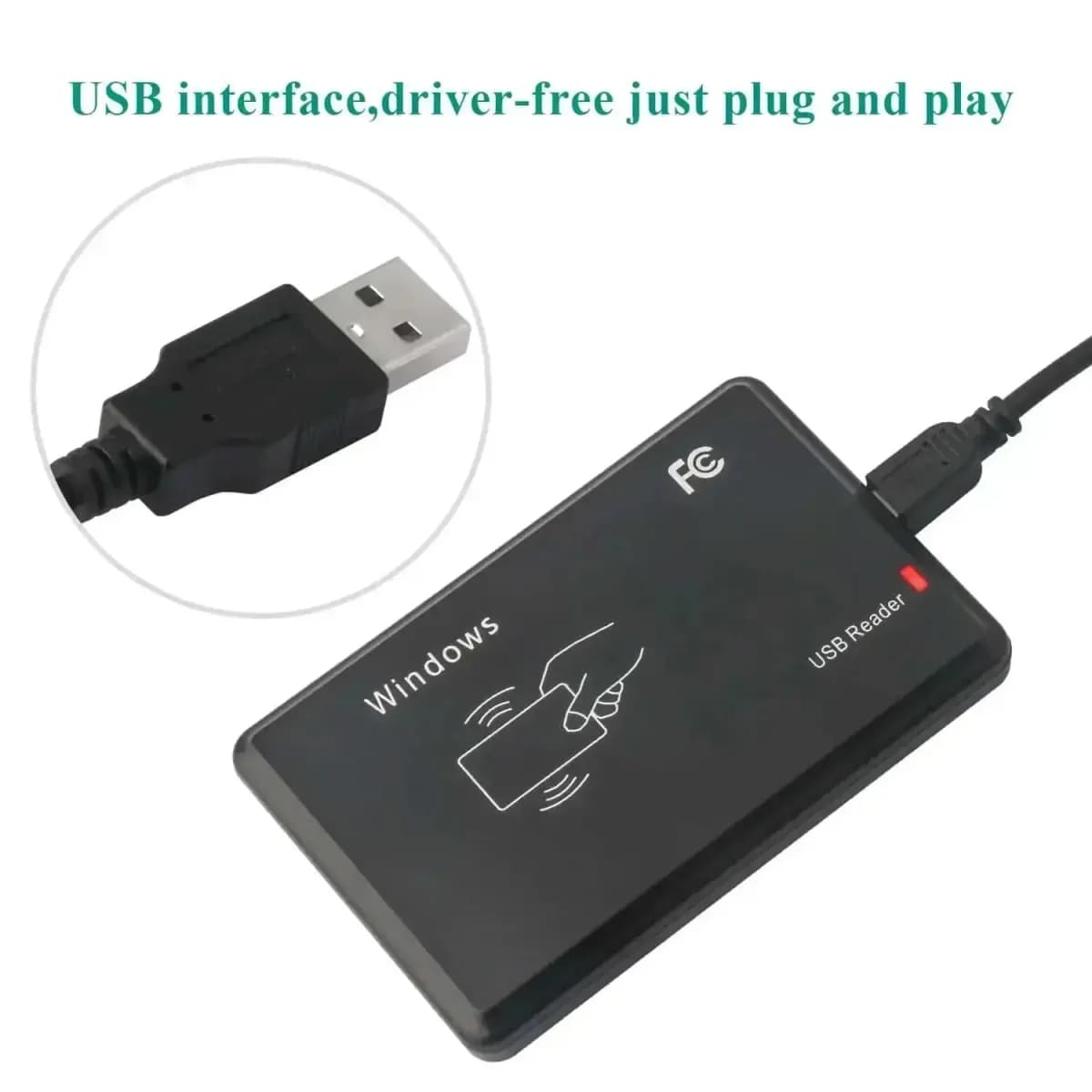 (D4912USBEF)LECTEUR USB DOUBLE TECHNOLOGIE RFID 125KHZ+MIFARE POUR WINDOWS POUR CARTE ET PORTES CLE — Digipark