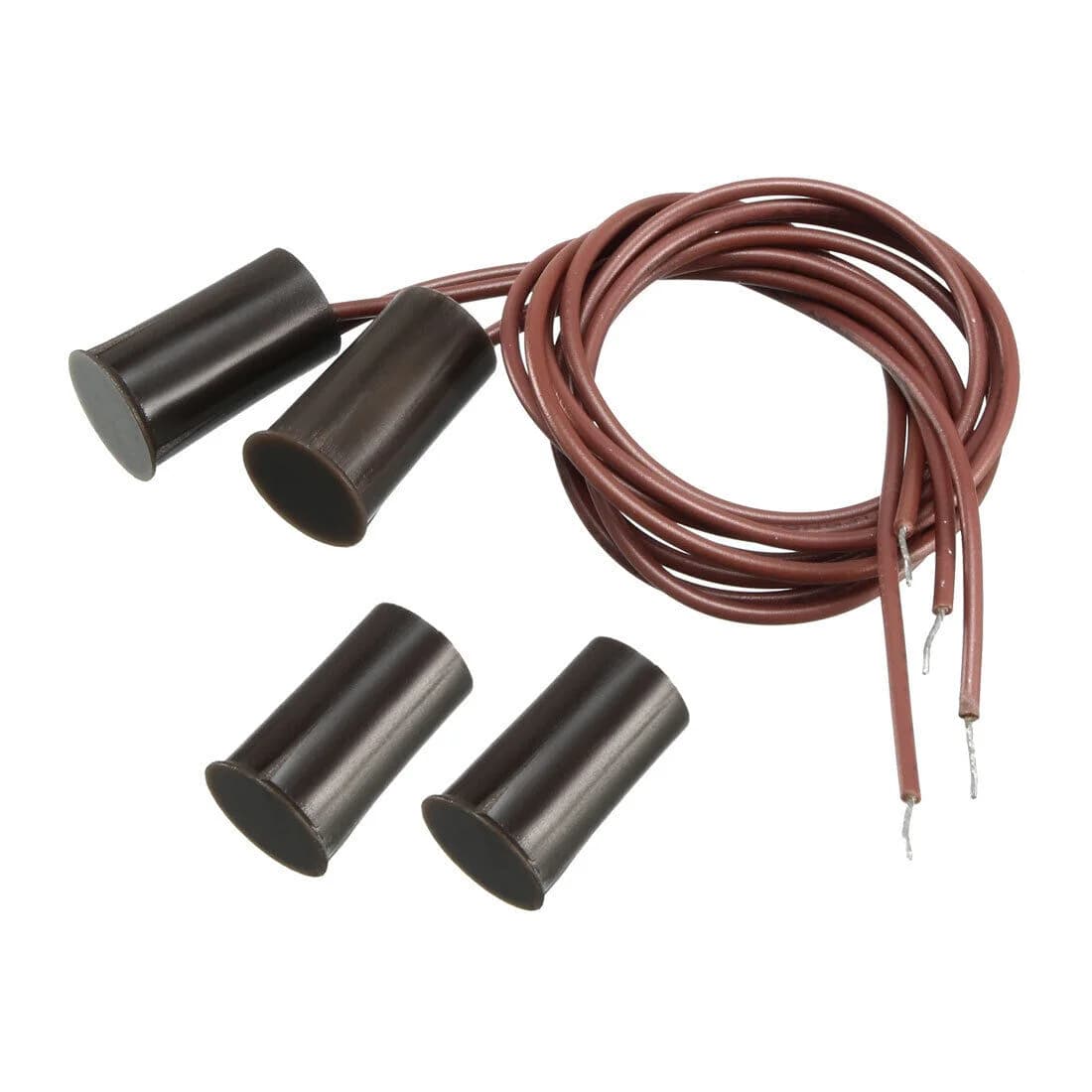 (D5137TS1)CONTACT MAGNETIQUE ENCASTRE PLASTIQUE MARRON DI-TS02